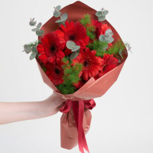 Kırmızı Gerbera Çiçek Buketi